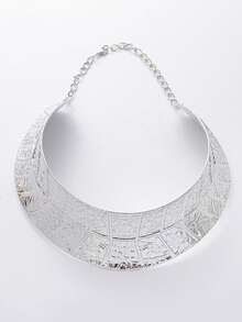 New Collar Necklace, Metallic Leaf Design, Versatile For Evening Gowns And Performances