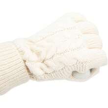 Isotoner SmarTouch Solid Triple Knit de la mujer Guante con palma Parches - Marfil - Ver 5