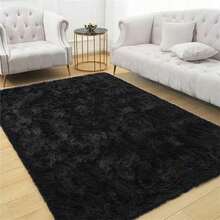 Soft Shaggy Rug For Bedroom Living Room 1.40m X 2.00m - Black - View 6