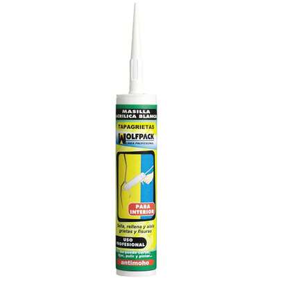 WOLFPACK PROFESSIONAL LINE - Mastic acrylique blanc 280 cm³.
