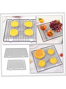 Rejilla Enfriadora para Hornear Galletas Pasteles Tortitas Antiadherente - Negro - Ver 8