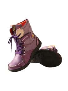 1 Pair TMA EYES Vintage Style Handcrafted Stitching & Machine Stitching PU Patchwork Contrast Color Distressed Shoe Upper, Faux Fur Lining, Jacquard Shoelace, Hook-And-Loop Closure, Non-Slip Durable Comfortable Warm Outdoor Casual Plus Size Wide Fit Ladies Ankle Boots - Purple - View 10