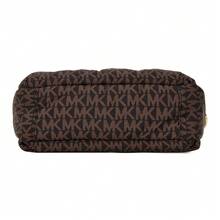 Michael Kors 女士 LEONIE 系列深棕色/黑色字母单肩包 32R3G3LC7B 棕色/黑色 - 深棕色/黑色 - 查看 4