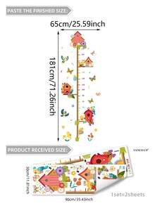 1set Tree Trunk, Bird, Animal, Elephant, Lion, Rabbit Height Measurement Wall Decals For Bedroom And Living Room Decoration,Stickers,Wall Decal, Vinyl Decal For Home Decorations,Spring Decoration Items Refresh Your Home,Rama Decoration Stickers Gifts Birthday Graduation