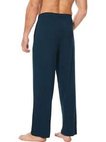 Mens Pajama Pants - Viscose Made From Bamboo, Soft Sleep Pants Comfy Drawstring Lounge Bottom With Pockets Sweatpantshalloween - 靛藍 - 查看 2