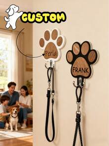 Personalized Leash Hook, Wooden Wall Hook For Dog Leash, Cartoon Hook Ornamental,Cat Stylish,Cute,Colorful,Cuties Unique,Customized Home Goods Ideal Gifts For Him,Ideal Gifts For Her Her,Family,Friends,Pet Lovers,Pet For Anniversaries,For Birthdays Ornamental,Engraved Stylish,Fashion,Colorful,Vintage,Cute,Contracted,Cuties Custom,Unique,Customized,Personalized Pet For Anniversaries,For Birthdays,Vacay Vibes