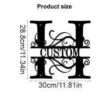 1 Fine Metal Art Logo - Personalized Last Name Logo, Name Design, Home Decoration With Custom Initials Thumbnail, Classic Style, Wall-Mounted Wall Art Decoration For Theme Parties, Perfect Heartfelt Gifts For Friends And Family, Customizable Wedding Gifts., Valentine Day, Valentine Day Decor Ornamental Exquisite, High-Quality Custom, Personalized, Unique Ideal Gifts For Her Pets ,Forever Love - Multicolor - View 86