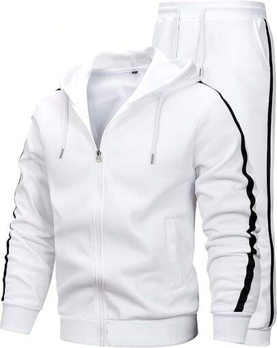 Men's Running Tracksuit Athletic Sports Casual Workout Full Zip SweatsuitIn This Title, 'MACHLAB' Is Name, Which Has Been Removed According To Rules, Leaving Behind Words That Describe Product Features To With Platform Rules.