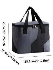 1pc Large Capacity Lightning Insulated Lunch Bag - Oxford Cloth + Aluminum Foil Material, Long-Lasting Thermal Insulation, Thick Handled Lunch Tote Bag For Office Workers, Students, Outdoor Camping Picnic, Unisex Lunch Box For Traveling For Women Portable Waterproof Bag Lunchbox