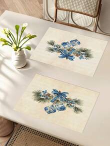 1 pieza Camino de mesa estilo porcelana china para decoración navideña, Camino de mesa tipo lino para Navidad, Camino de mesa, Camino de mesa, 1 pieza Camino de mesa, 4 piezas Individuales, 1 pieza Funda de cojín, 3 productos disponibles, Decoración de hogar de temporada para interiores/exteriores para invierno, Decoración navideña para el hogar, Decoración navideña para habitaciones, Decoraciones para fiestas de Navidad