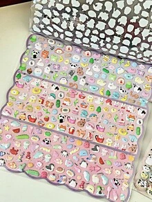 Cartoon Double-Layer 3D Stickers - Bright Asymmetrical Shape Decorative Stickers Suitable For Notebooks, Water Bottles, DIY Scrapbooks, Luggage, Computers, And Phone Cases, Reusable Matte Surface, Creative , Notebook Stickers, Reusable Waterproof Self-Adhesive Cute Animal Characters, Pastel DIY Scrapbook Decorative Stickers, Creative Gifts For Journals And Planners, Cute Double-Sided Cartoon Style Stickers.