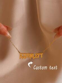 1 buc colier cu nume personalizat pentru femei, pandantiv cu litere cursive personalizate, din oțel inoxidabil, bijuterii pentru bărbați, lanț, guler Choker