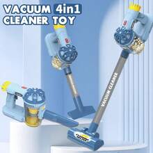 1 Set Kids Simulation Vacuum Cleaner Toy, Children's Pretend Role Play Cleaning Toys, Toy Vacuum Cleaner With Light & Realistic Sounds, Realistic Suction Pretend Play Housekeeping Kit, Pretend Role Play Household Interactive Cleaning Toys, Role-Playing Toys For Kids Aged 3+ - Multicolor - View 3