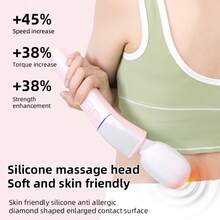 Masajeador de mano inalámbrico y portátil, masajeador de cuello, espalda, hombros, cintura y piernas, masajeador corporal portátil recargable para aliviar la tensión, masajeador de mano, masajeador de piernas portátil recargable, equipo de masaje, masaje de cuello y hombros, masajeador de mano, tensión, masajeador ergonómico, masajeador ligero, plástico duradero, batería recargable, masajeador de tejido profundo, masajeador multivelocidad, atletas, trabajadores de oficina