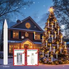 NBBUFF 20 Peças/40 Peças Velas Flutuantes com Controle Remoto, Luzes de Vela USB com Dimmer, 8 Modos, Temporizador, Velas de Luz Quente de LED Sem Fogo para Festa de Aniversário, Decoração de Quarto, Decoração de Árvore de Natal, Decoração de Halloween, Decoração de Parede, Decoração Doméstica, Atmosfera Festiva, Camping - Amarelo - Visão 2