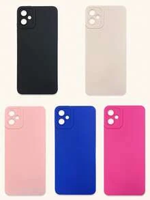 Bộ 5 ốp lưng điện thoại Dopamine màu trơn, ốp lưng điện thoại tối giản, ốp bảo vệ ống kính, tương thích với iPhone & Galaxy, màu đen, trắng, hồng, đỏ hồng, xanh dương, ốp lưng điện thoại, ốp lưng dòng Galaxy, ốp lưng tương thích với iPhone 17 Pro Max, vỏ bảo vệ, ốp lưng điện thoại dễ thương, 11, 13, 14, 15, 16, v.v., phiên bản quốc tế, không phải phiên bản nội địa. - Nhiều màu - Xem 31