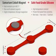 Clipes magnéticos de silicone para fritadeira a ar - Fivelas reutilizáveis resistentes ao calor para papel vegetal, fixação segura para cozinhar na fritadeira a ar, alimentos - acessórios de cozinha, acessórios para fritadeira a ar, material de fácil limpeza