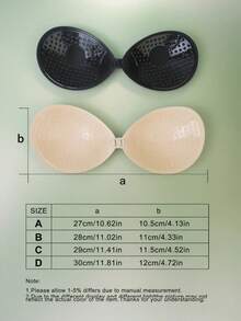 半件装女士隐形硅胶无肩带聚拢文胸 | 瞬间提升胸部，适合露背连衣裙和特殊场合