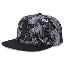 Street Hip-Hop Baseball Cap With Letter K Embroidery Print Flat Brim Hat, Trendyand Versatile Hat For Men And Women, Adjustable - Nhiều màu - Xem 5