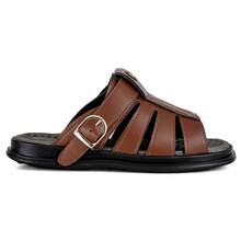 Franciscan Style Men's Sandal With Comfort Insole And Adjustable Buckle Outdoor Synthetic Fiber Buckle Beach Sandals SPRING - CAFÉ - View 4