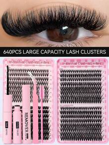 392/570/640/800 件 戏剧性 C 卷 8-16 毫米混合 DIY 睫毛延长套装 DIY 下睫毛睫毛书大容量柔软个人簇睫毛打造蓬松自然圣诞礼物新款纤细蝴蝶元素粉色底卡在家看持久 DIY 睫毛胶水、DIY 胶水去除剂、DIY 睫毛镊子睫毛簇套装、睫毛、睫毛、假睫毛