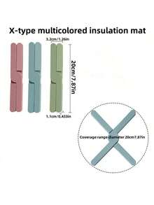 1pc Crosshatch Placemat | Heat Resistant Foldable Non-Slip Protective Mat For Kitchen Tabletop - Multicolor - View 11