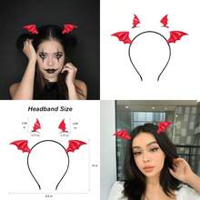 Bat Wings Headband And Hair Clip Set Dragon Wings For Halloween Headband Dragon Headbands Halloween Hair Accessories For Women#SSDD B BJNHMJ