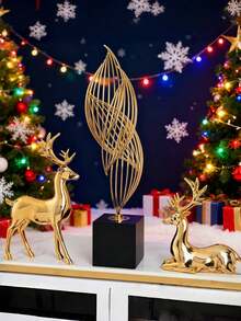 2pcs Elk Ornaments, Resin Animal Statue Crafts, Home Decoration Ornaments, Living Room Desktop, Office Desktop Layout, The Best Birthday Gift For Winter Christmas And New Year Decoration. Christmas Decorations Home Christmas Gifts Christmas Decor