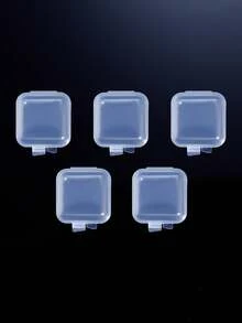 3/10/20/100pcs 4*4cm PP Plastic Square Transparent Boxes, Packaging Boxes, Small Items Storage Boxes With Lids