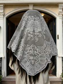 1 peça 125 cm * 60 cm acabamento em renda branca, tecido decorativo para roupas, abajur, toalha de mesa, bainha de vestido