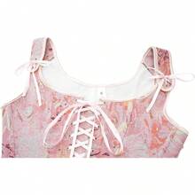 Women's Waist Cincher Bustier Boned Corset With  Design In 2025 - Pink Chrysanthemum - View 4