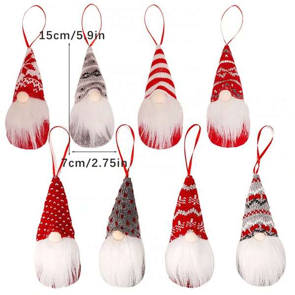 4pcs Whimsical Nordic Gnome Decorations - Faceless Old Man Design, Christmas Tree, Holiday Home, Hotel And Party Decor Ornaments - Unique Holiday Atmosphere Of Winter Wonderland, Tabletop, Kitchen, Garden Hanging Decor