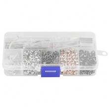 Ojal ojales conjunto arandelas sujetador para ropa de artesanía de cuero Accesorios de costura con 3 piezas de trabajo hecho a mano conjunto de herramientas(3mm*420) - 3 mm x 420 - Ver 10