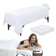 Massage Bed 3 Pieces Set (Bed Sheet, Bed Cover, Pillowcase), The Massage Bed Cover Is Soft, Waterproof And Oil-Proof, Can Be Hand-Washed Or Machine-Washed, And Can Be Reused. It Is Specially Designed For SPA Beauty Tattoos And Mobile Beauty Beds. - Multicolor - View 1