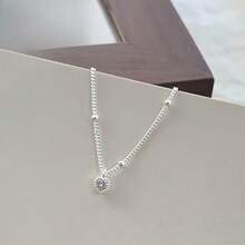 Allergy Resistant Delicate Style 316 Stainless Steel Sparkling Silver Heart-Shaped Red Pendant Necklace, Suitable For Daily Wear In Autumn And Winter, Valentine's Day Gift For Loved Ones, Receive My Daily Gifts, And Clear Local Warehouse Inventory. - Đỏ - Xem 4