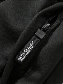 1pc Men's Winter Thermal Lined Sweatpants, New Loose Fit Drawstring Waist Casual Pants - Black - View 5