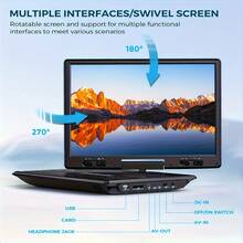 31.75cm Portable DVD Player - 180° Rotating HD Screen With Anti-Touch Button, Car Headrest Mount Kit, 5-Hour Battery Life, Supports CD/DVD/USB/SD, Multi-Interface Entertainment, Perfect Halloween & Christmas Gift - Black - View 8