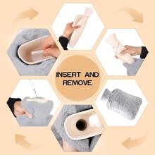 1pc Hot Water Bottle With Soft Cover - 2L /1L Large - Classic Hot Water Bag For Pain Relief, Neck And Shoulders, Feet Warmer, Menstrual Cramps, Hot And Cold Therapy - Great Gift - Multicolor - View 4