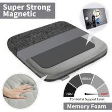 Foam Bar Stool Cushions 4 Pcs, Modern Interwoven Style Magnetic Small Chair Pads Use For Cafe Bistro Stackable Metal Stool (Square, Black-Gray, 4)