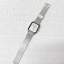 Women's Square Silicone Watch - Plateado - Ver 2