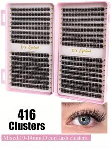 New 384pcs Individual Lashes Eyelash Book Clusters Extensions False Eyelash DIY At Home Cluster Eyelash Extensions Makeup Lash Clusters,Eye Lash Clusters,Individual Eyelashes,Lashes,Fake Lashes. !! !Random Style.