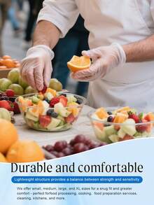 100pcs Disposable PVC Gloves, Waterproof & Durable, Suitable For Kitchen, Cleaning, Dishwashing, Painting, Crafts, Household Essential