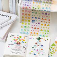 200cm/Rolo, Tema de Padrão Geométrico, Adesivos de Padrão Geométrico, Pacote de Material DIY Criativo, Adequado para Scrapbooking, Decoração de Cadernos, Capas de Telefone, Cartões Postais, Adesivos de Vedação, Presentes de Aniversário