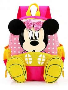 Mickey Cute Mickey Mouse Cartoon Backpack Boys And Girls Burden-Reducing Spine Protector Student Bag Cross-Border Versatile School Bag