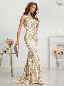 UNITHORSE Women Formal & Evening Dresses - Gold - View 5