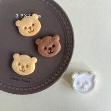 Moldes de galletas de animales lindos de plástico 3D en forma de perro, gato, ardilla y oso. Moldes de galletas prensables, sellos de galletas, herramientas de cocina para hornear y repostería - animal - Ver 10