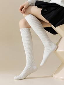 1/3/5 Pairs Solid Color Double Needle Knitted Wool Comfortable Warm Indoor Ankle Socks - Multicolor - View 8