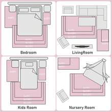 Room Decorative Rug, Soft And Fluffy Cheap Plush Bedroom Rug (Comes With 4 Free Rug Stickers), Living Room Rug, Bedroom Rug, Kids Room, Dorm, Baby Room Indoor Rug, Home Decor Aesthetic, Must Have For Halloween/Christmas - Pink - 粉色 - 查看 8