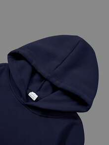 Damen-Sweatshirt mit Boston-USA-Textprint, Herbst/Winter, warm gefüttert, langärmelig, weich und bequem, ideal für kaltes Wetter, im Y2K-Stil, perfekt für Valentinstag, Karneval, Partys, Strand, Hochzeiten, Fitnessstudio, elegante Anlässe und Urlaub, Drop-Shoulder - marineblau - Übersicht 4