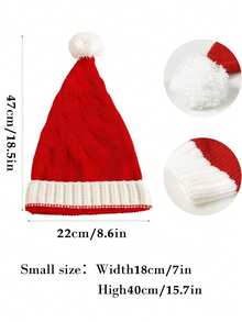 Custom Santa Claus Hats, Christmas Beanie Hats, Personalized Santa Claus Hats, Dinosaur Hats Christmas Party Hats, Santa Claus Hats, Red Knitted Baseball Hats, Suitable For Family, Solid Color, Winter Hats, Christmas Decorations, Christmas Gifts